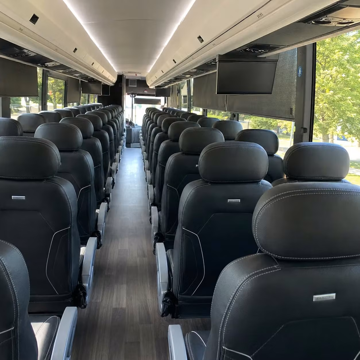 charter buses for multi venue compton wedding days