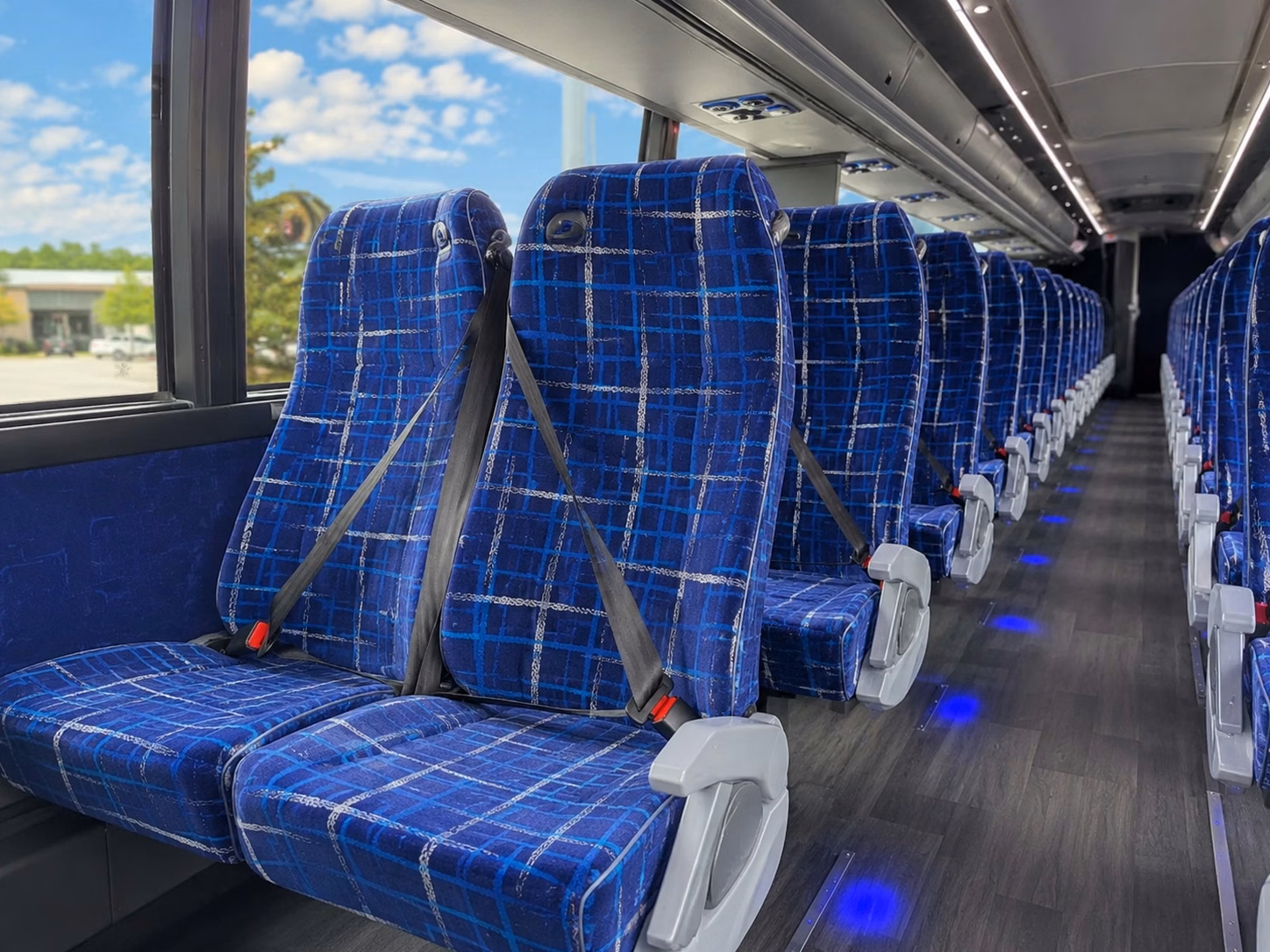 compton charter bus rental interior